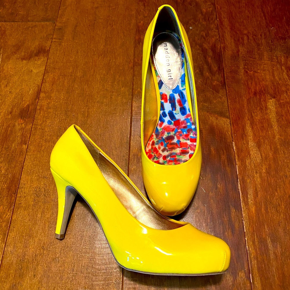 Yellow Madden Girl heels
